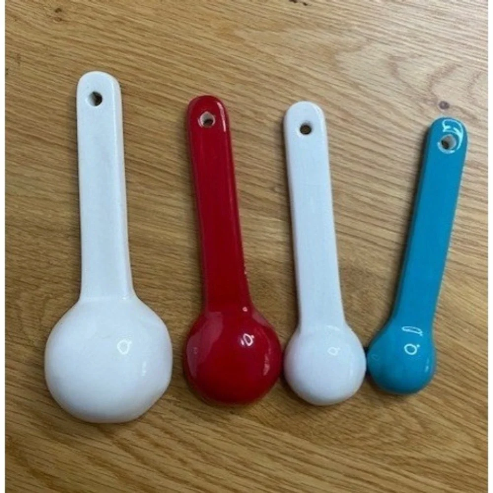 The Pioneer Woman Measuring Spoons Set OS Multicolor Excellent Floral Ceramic